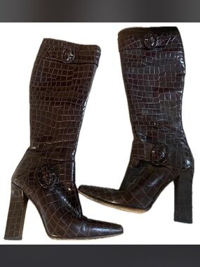 Authentic Cesare Paciotti Snakeskin Boots
